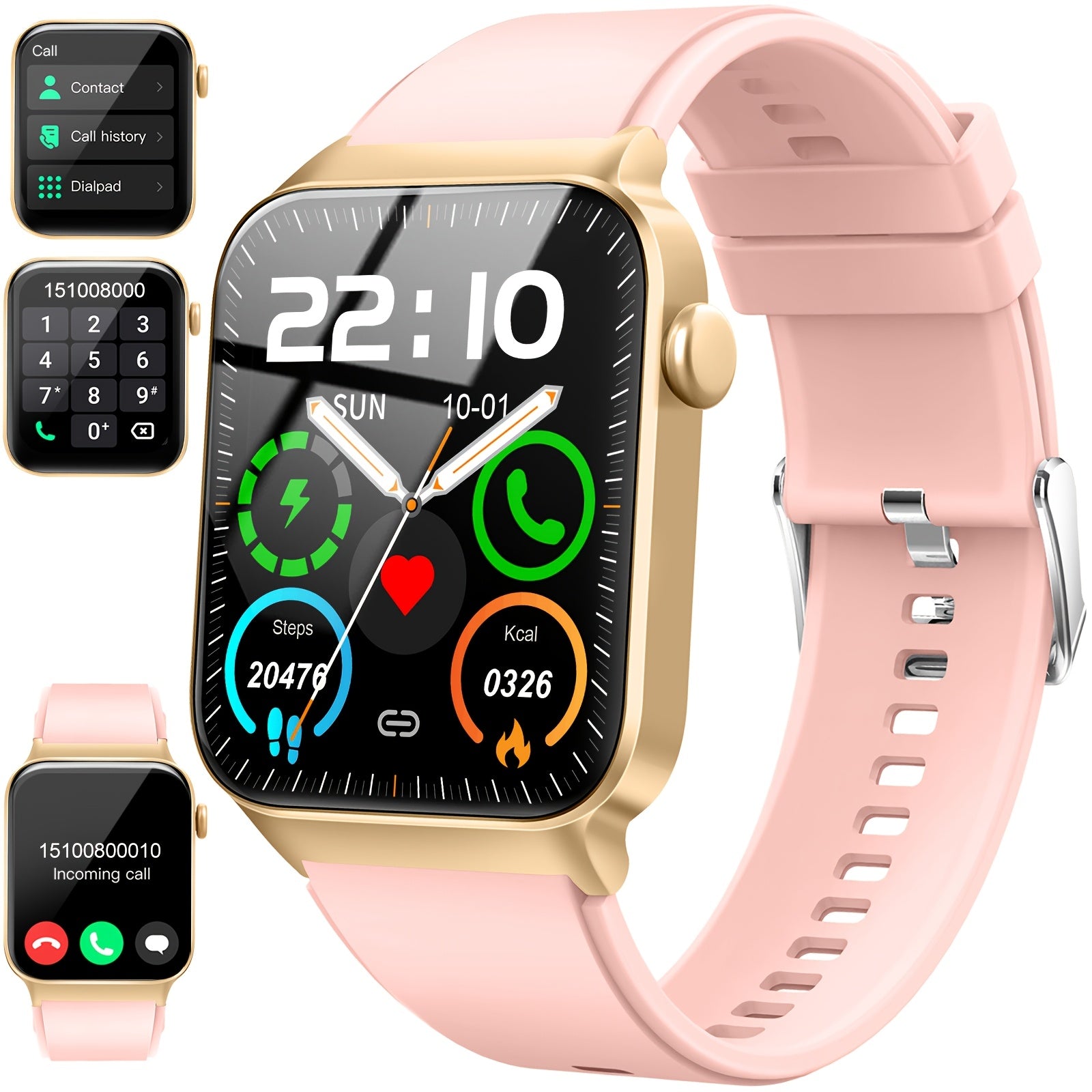 T50 Smartwatch 1.85 inch Fitness Tracker Calls Sleep Monitor Sports Edition