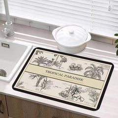 1Pc Drain Pad Absorbent Non Slip Sink Countertop Protector