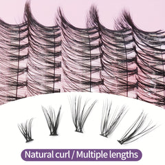 280pcs Fishtail Grafting Eyelashes 8-16mm 20P Thick Fluffy Cluster False Lashes