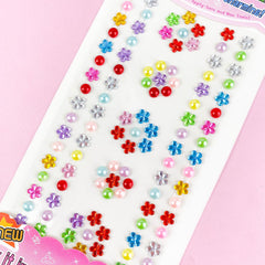 3D Diamond Stickers Acrylic Butterfly Crown Flowers DIY Crafts