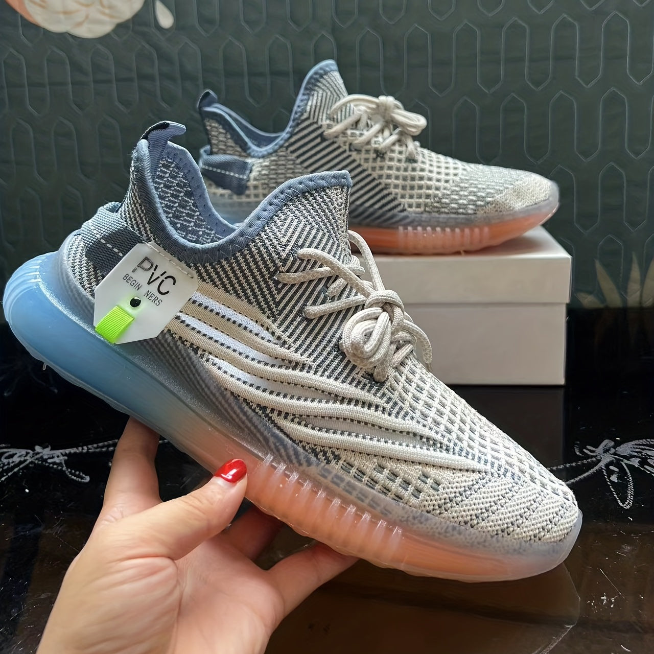 Men's Casual Mesh Breathable Sport Shoes Lightweight Sneakers Lace Up Comfy