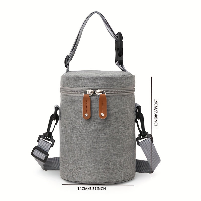 Grey Insulated Breastmilk Cooler Bag for Nursing Moms