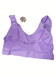 3 Pack Plus Size Sports Bra Set Women's Plus Comfort Padded Medium Stretch