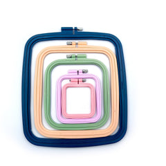 5pcs Square Embroidery Cross Stitch Bandage ABS Hoop Kit