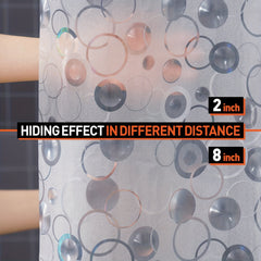 3D Circle Pattern Shower Curtain Heavy Waterproof, Rust-Proof