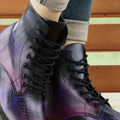 Gothic Lace Up Ankle Boots Combat Halloween Short Boots