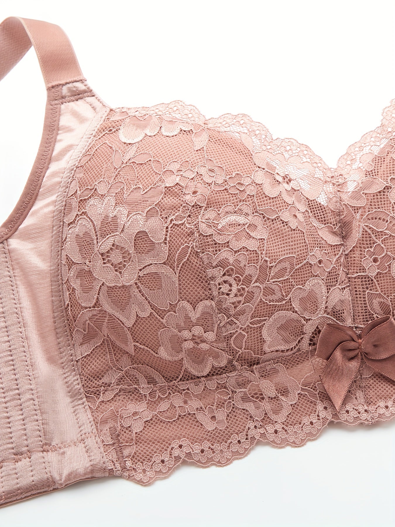 Lace Wireless Bra Full Coverage Bow Lingerie