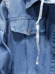 Denim Men's Jacket Embroidery Pattern Coat Hooded Coats