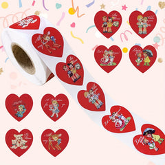 500 Crafts Stickers Roll Cartoon Characters Confession Decoration