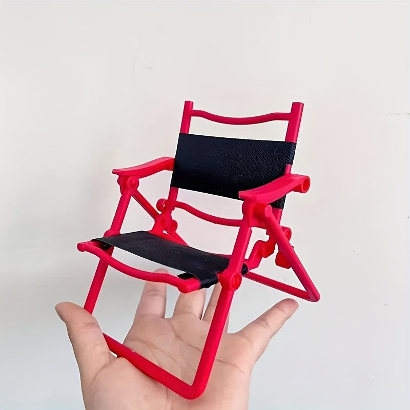 Mini Outdoor Chair Dollhouse Toy Beach Chair Scene Accessory