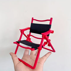 Mini Outdoor Chair Dollhouse Toy Beach Chair Scene Accessory
