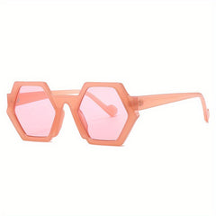 Y2K Geometric Sunglasses Hiphop Gradient Jelly Glasses UV400