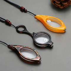 Fashionable Hanging Neck Reading Magnifying Glass for Elderly Men Women