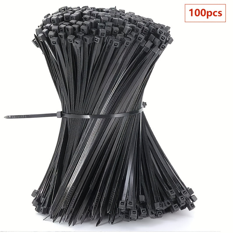 100pcs 19 Cable Ties Heavy Duty Self Locking Nylon Ties