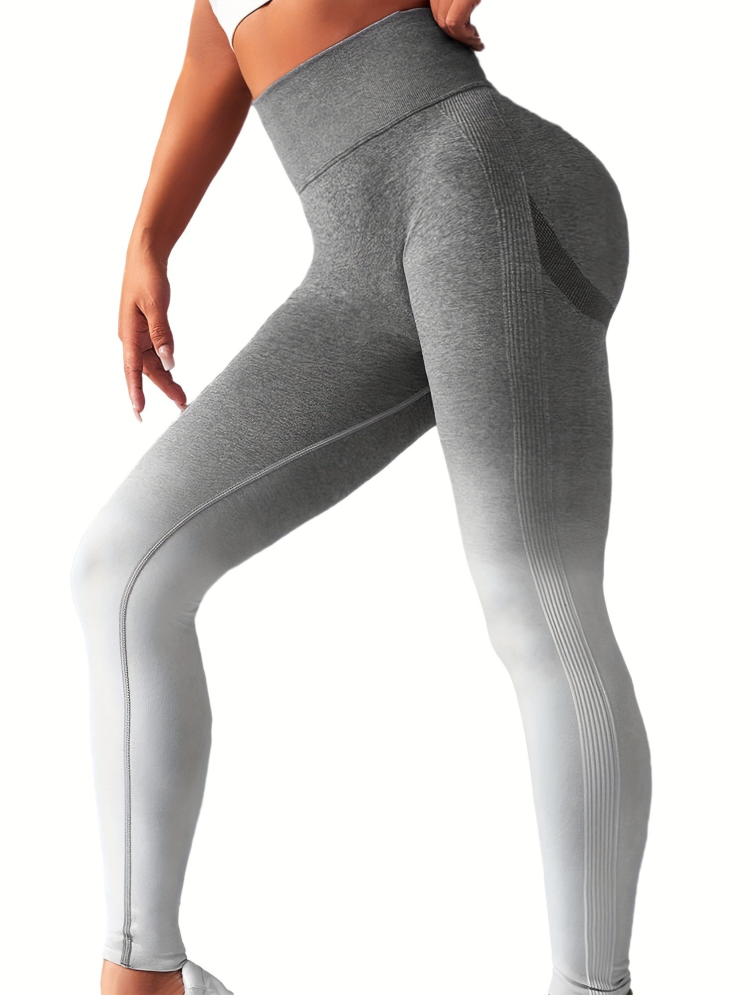 Gradient High Stretch Seamless Yoga Leggings Fitness Pants