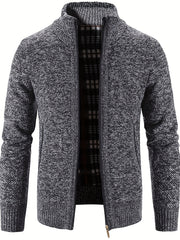 Men's Fleece Jacket Casual Comfortable Zip Up Cardigan