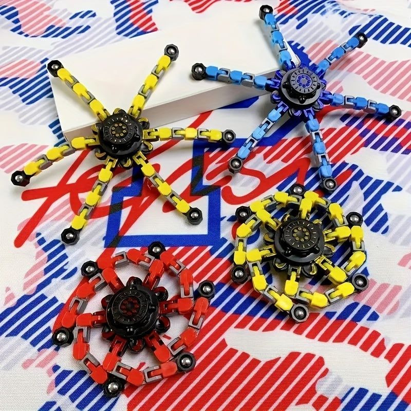 Fingertip Mechanical Gyroscope Deformation Chain DIY Toy