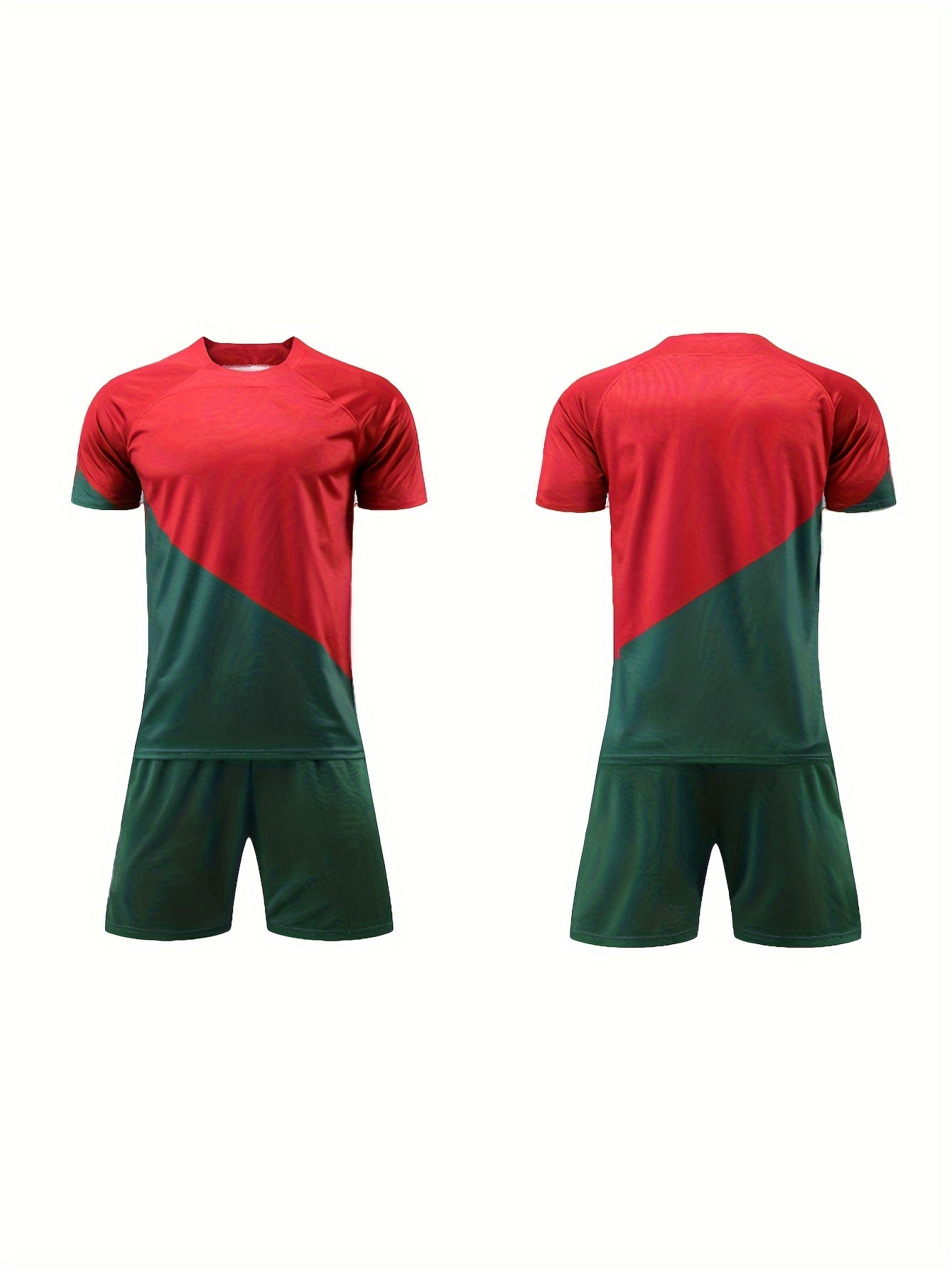 Portugal Football Jersey & Stretch Shorts Set for Kids