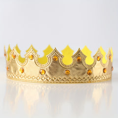 4pcs Golden King Crowns Party Masquerade Dress Up