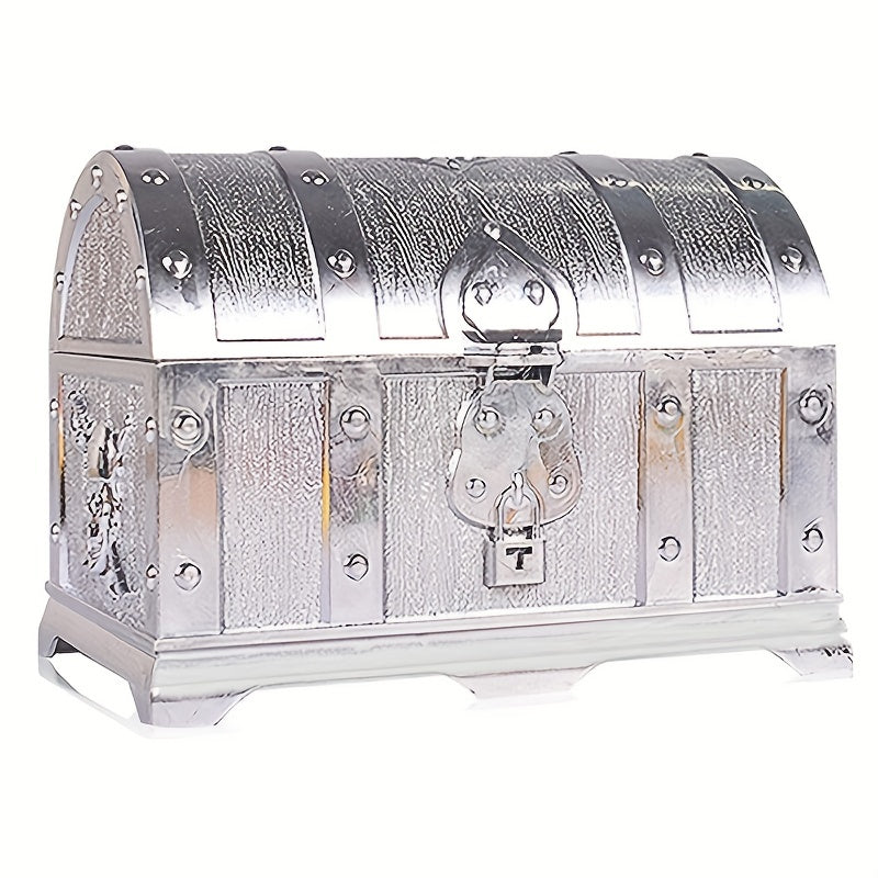 Retro Treasure Box With Lock for Party Favors Pirate Props