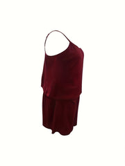 Ribbed V Neck Cami Top & Shorts Set