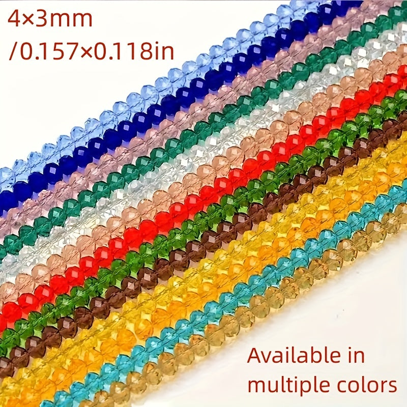 300pcs 4mm Round Crystal Glass Beads DIY Jewelry Making Supplies