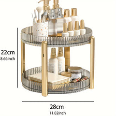 2-tier Cup Storage Rack for Living Room - Rotatable Household Desktop Organizer