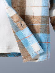 Toddler Boys Plaid Button Down Shirt Long Sleeve Outwear Jacket