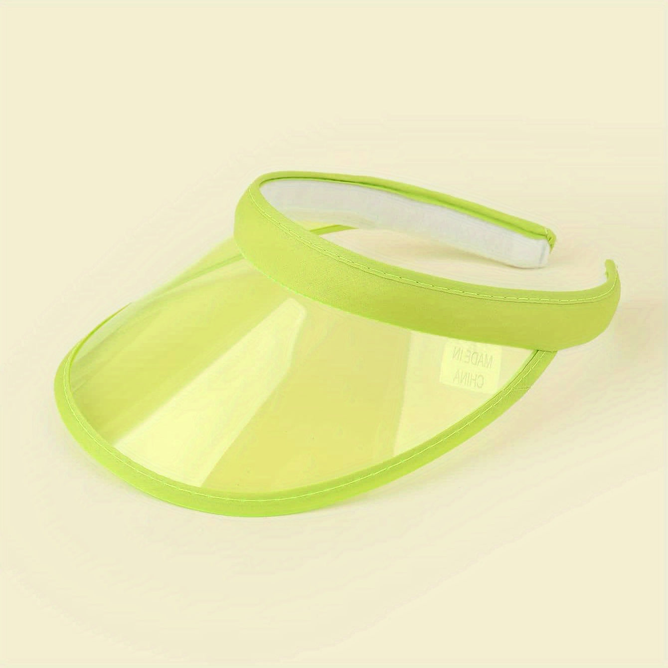 PVC Transparent Sun Visor Hat Candy Color Sunscreen Summer Visors