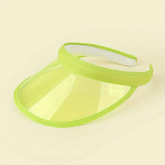 PVC Transparent Sun Visor Hat Candy Color Sunscreen Summer Visors