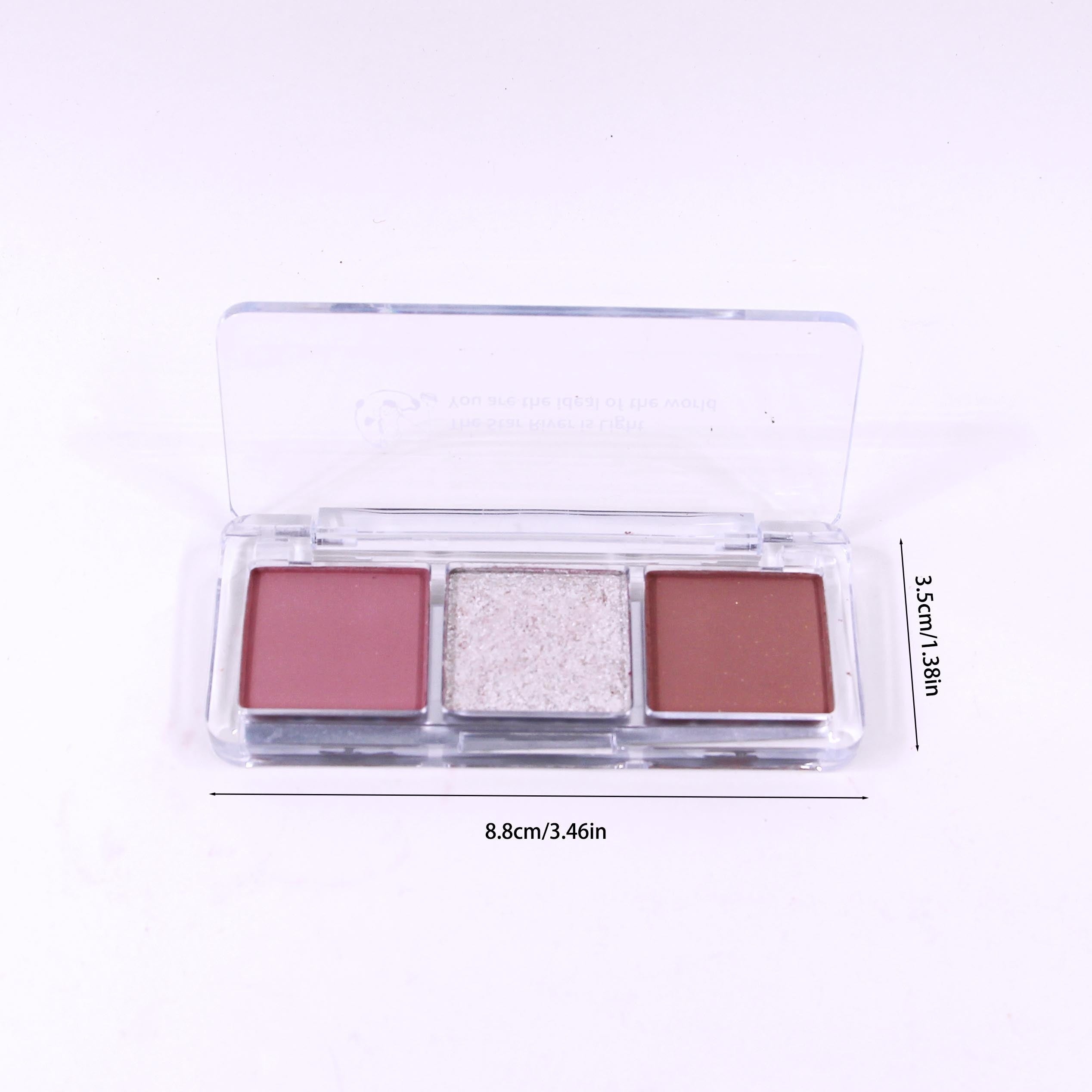 3-in-1 Eyeshadow Palette with Shimmer, Glitter, & Matte Finish