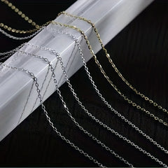 925 Sterling Silver Bead Necklace Chain Adjustable Heart Alphabet DIY