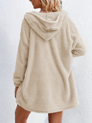 Cozy Lounge Set Long Sleeve Hooded Robe & Tank Top & Shorts