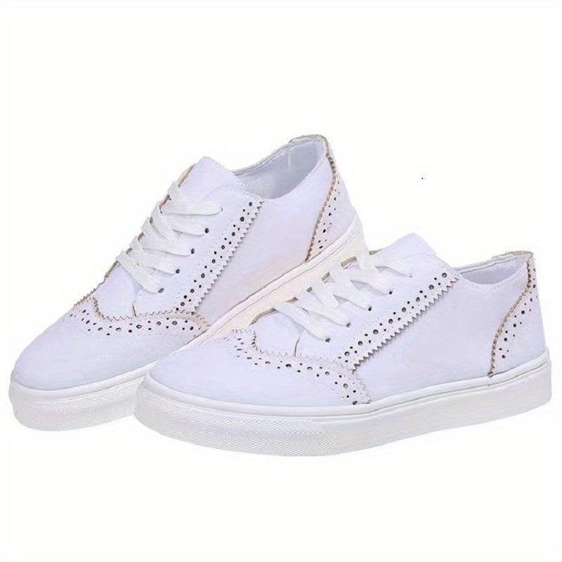 Women's Non Slip Lace Up Flat Sneakers Daily Outdoor Shoes