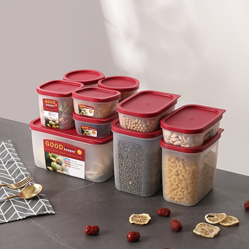 4pcs Fresh-keeping Box Set Kitchen Storage Portable Grain Storage Box