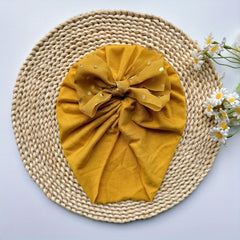 Baby Girls Bow Decor Cap Soft Head Wrap Head Accessories