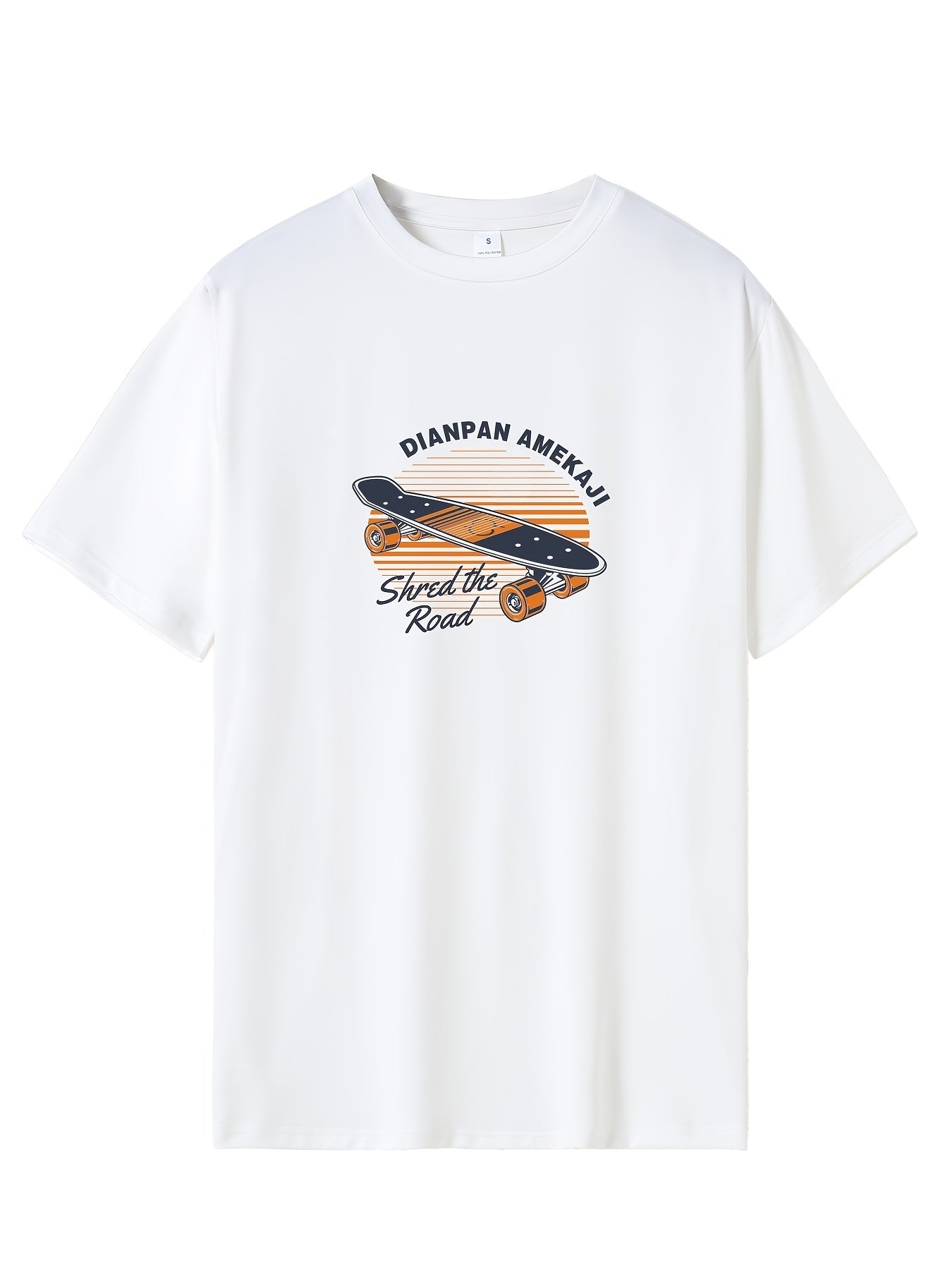 Motorcycle Print Men's Graphic Crew Neck T shirt Casual Comfy Tees