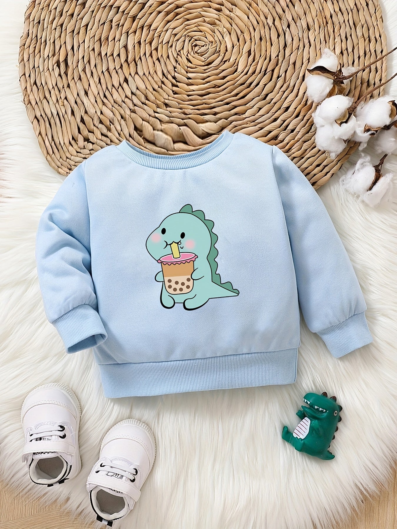 Kids' Dinosaur Bubble Tea Sweatshirt
