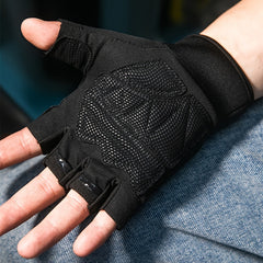 1pair Outdoor Cycling Fitness Gloves Half-finger Non-slip Wear-resistant