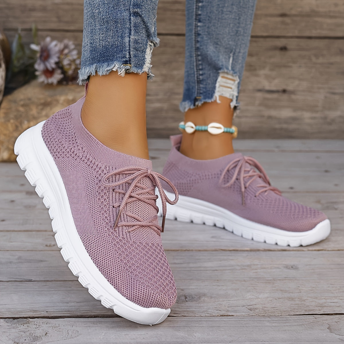 Women's Mesh Breathable Running Shoes Soft Comfortable Wear Resistance