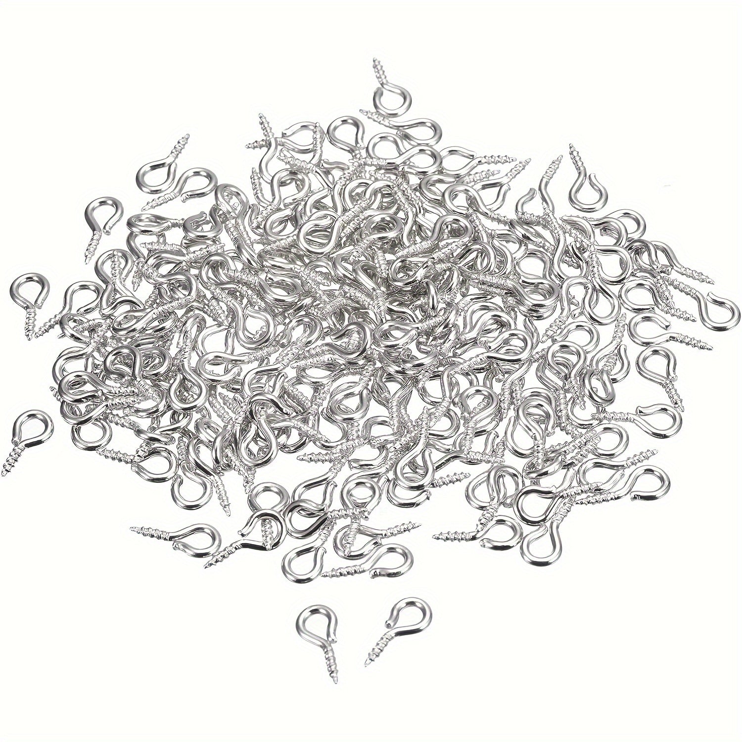 100Pcs Mini Eye Pins 5x10mm Self Tapping Screw Jewelry Making
