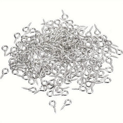 100Pcs Mini Eye Pins 5x10mm Self Tapping Screw Jewelry Making
