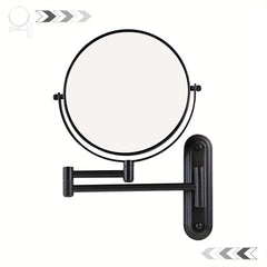 Wall Mounted Makeup Mirror 8 Inch Metal Magnifying 1X 10X Shaving Mirror