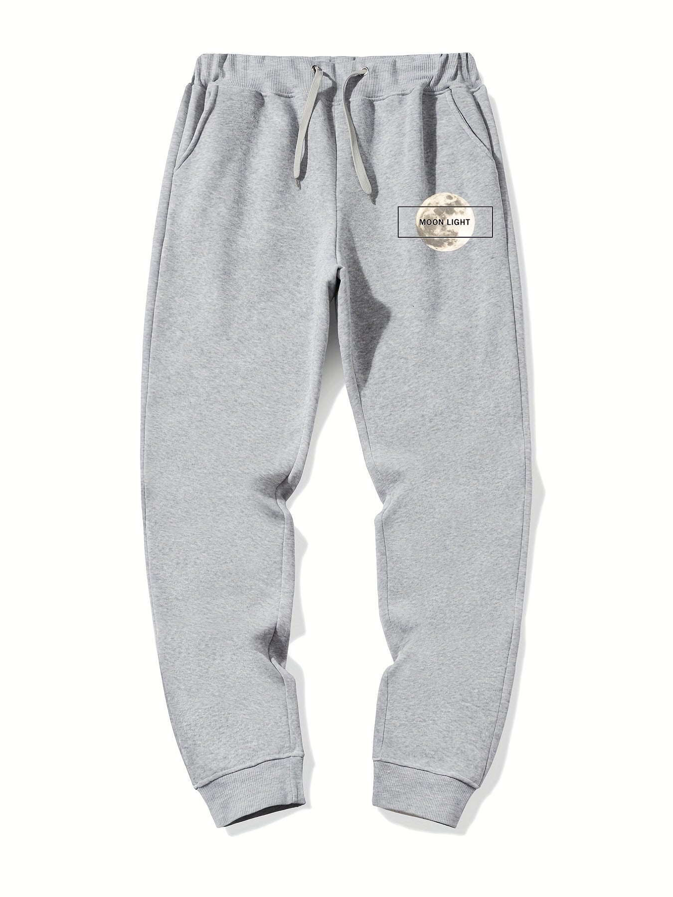 Moon Pattern Casual Stretch Joggers Men s Sweatpants