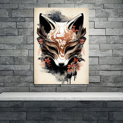 Abstract Fox & Flower Wall Stickers for Kids Room Nursery Home