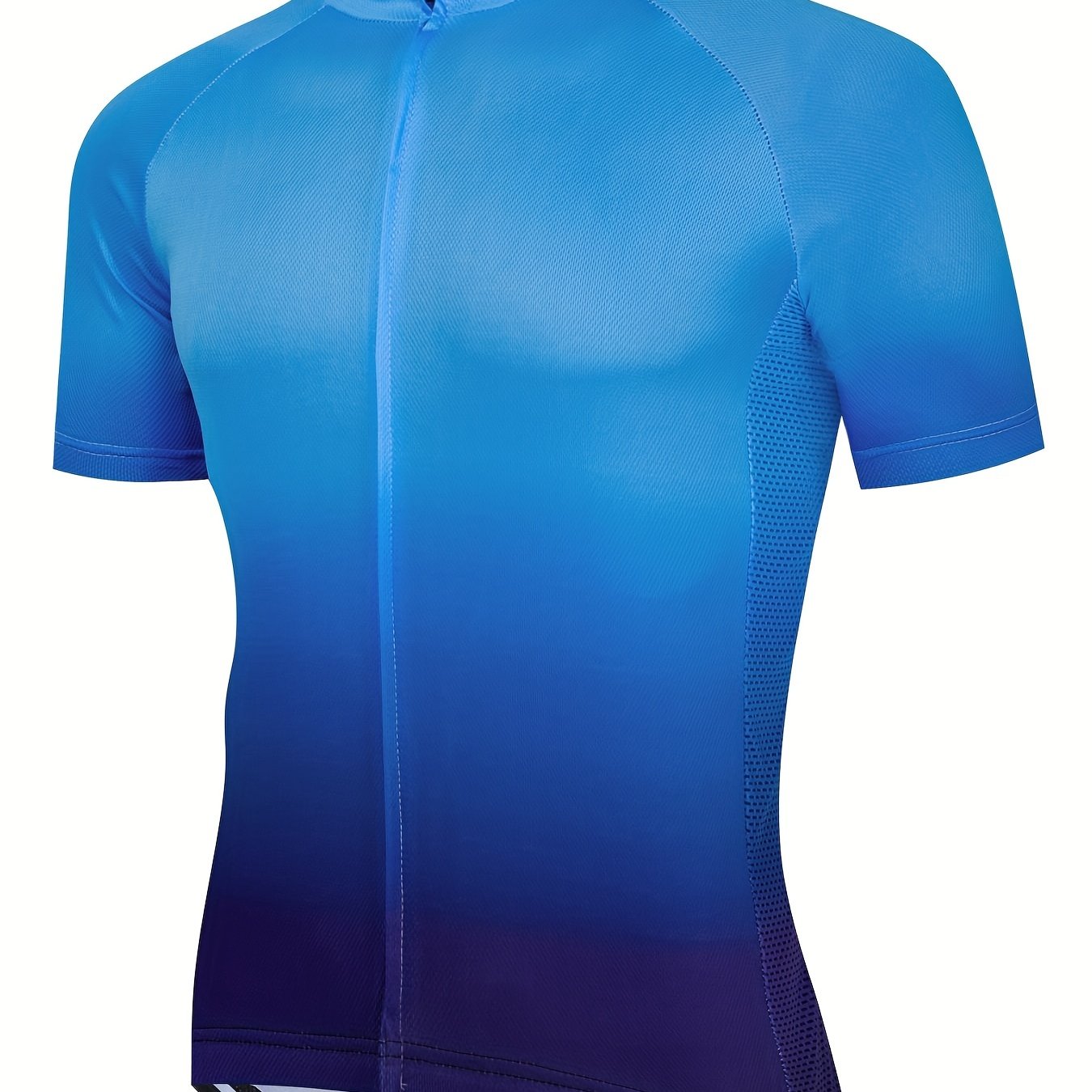 Men's Quick Dry Gradient Cycling Jersey with Back Pockets