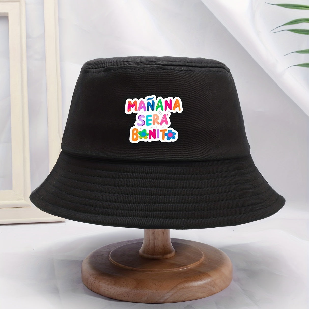 Colorful Letter Print Bucket Hat Women
