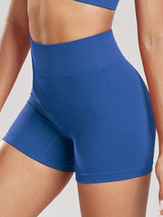 Ribbed Butt Lifting Biker Shorts High Waist 4pcs Set