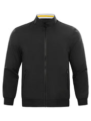 Men's Casual Thermal Zipper Hooded Jacket Long Sleeve Outwear