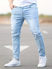 Men's Slim Fit Ripped Jeans